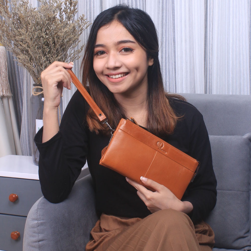 Tas Pouch Bag Clutch Bag Kulit Sapi Asli Pria Wanita Multifungsi HB01 Handbag Pria Wanita Serbaguna Kulit Sapi Asli GARANSI ORIGINAL