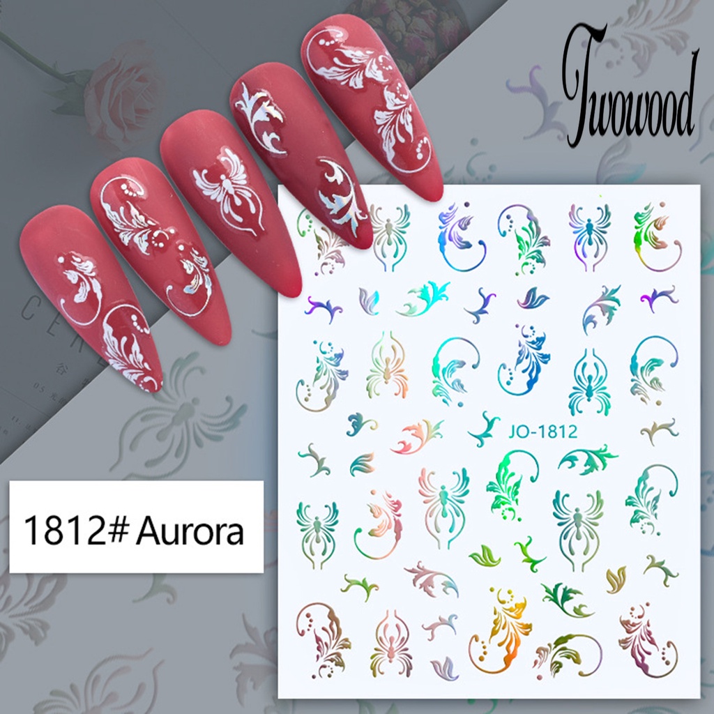 Twowood Stiker Kuku Anti Iritasi Untuk Nail Art / Manicure