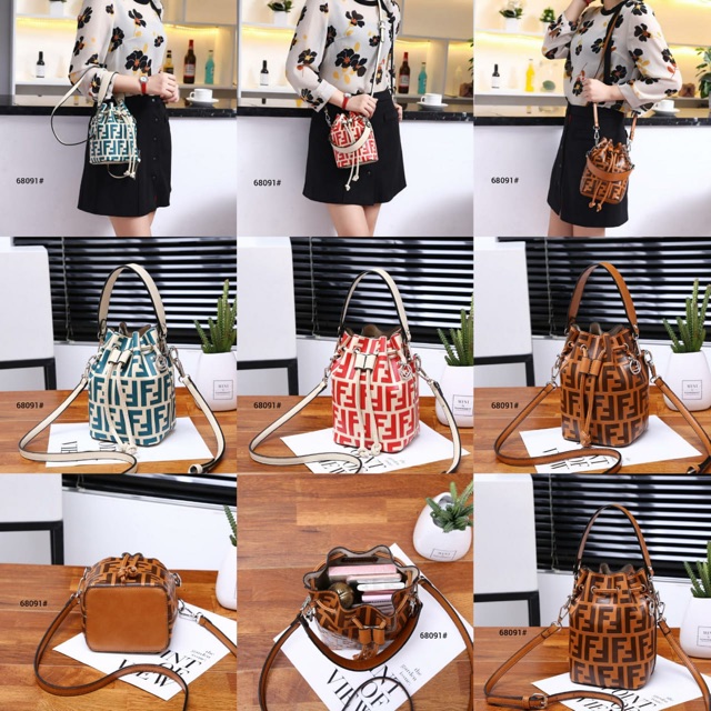 V#FENDI Small Mon Tresor Bucket Bag 68091