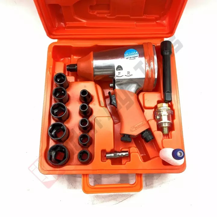 Impact wrench ORANGE 1/2  mesin pembuka baut ban bor set impact buka baut motor mobil serbaguna