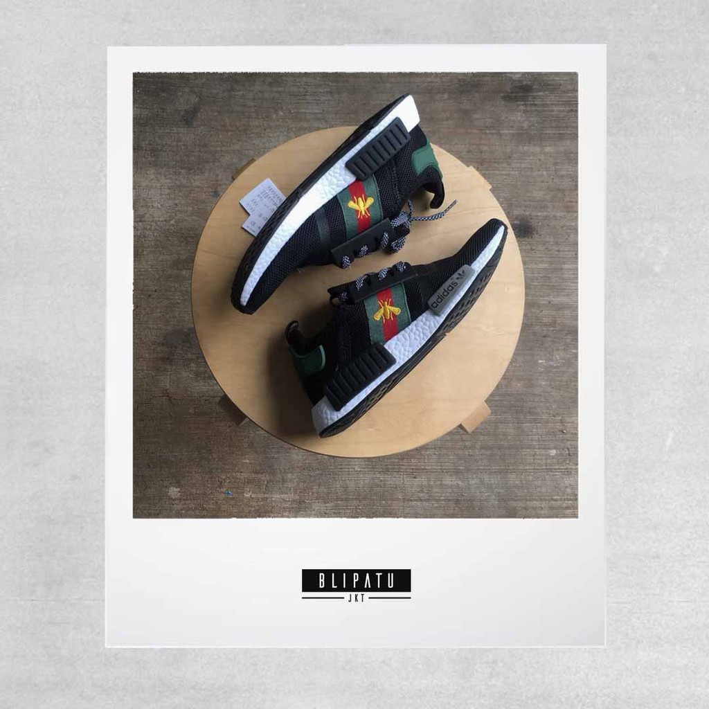 New Arrival Adidas Nmd R1 X Bee Gucci Black High