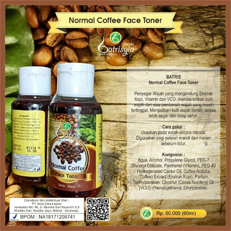 Batrisyia Normal Coffee Face Toner 60 ml