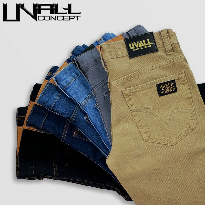 Celana Jeans Pria Model Standar Regular Uvall  / Celana Jeans Panjang Basic Reguler 28 - 38