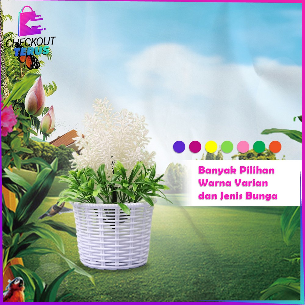 CT C606 C611 Bunga Hias Dekorasi Ruangan Ornamen Tanaman Bunga Bonsai Plastik Tanaman Hias Artificial Flower Bunga Artificial Dekorasi