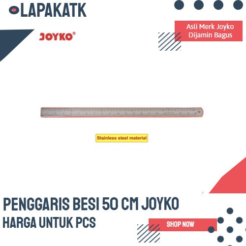 

Joyko Penggaris besi 50 CM / Mistar besi 50cm +