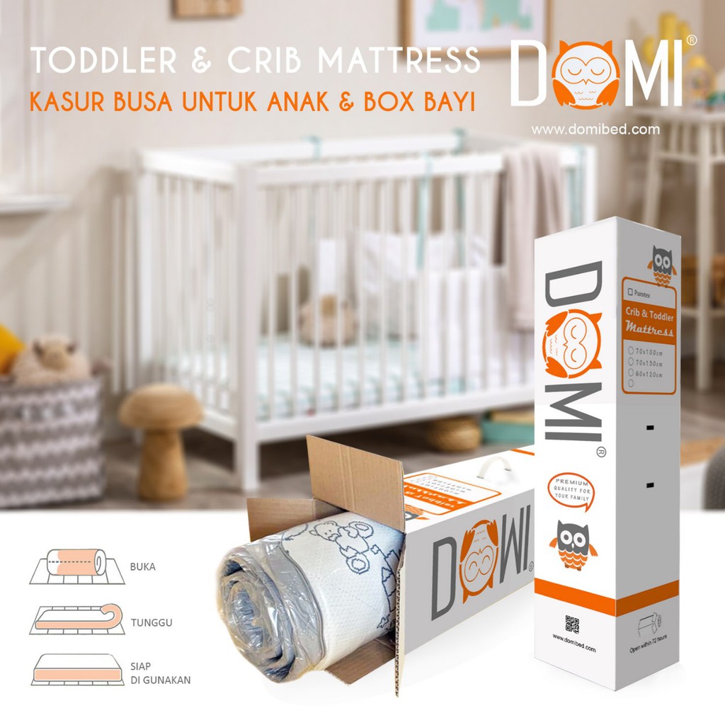 Domi Toddler &amp; Crib Mattress -Kasur Busa Untuk Anak Dan Box 10 Cm