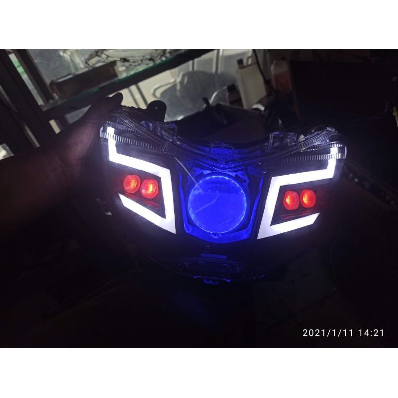 headlamp new nmax dan old nmax custom vahid osram beeboot