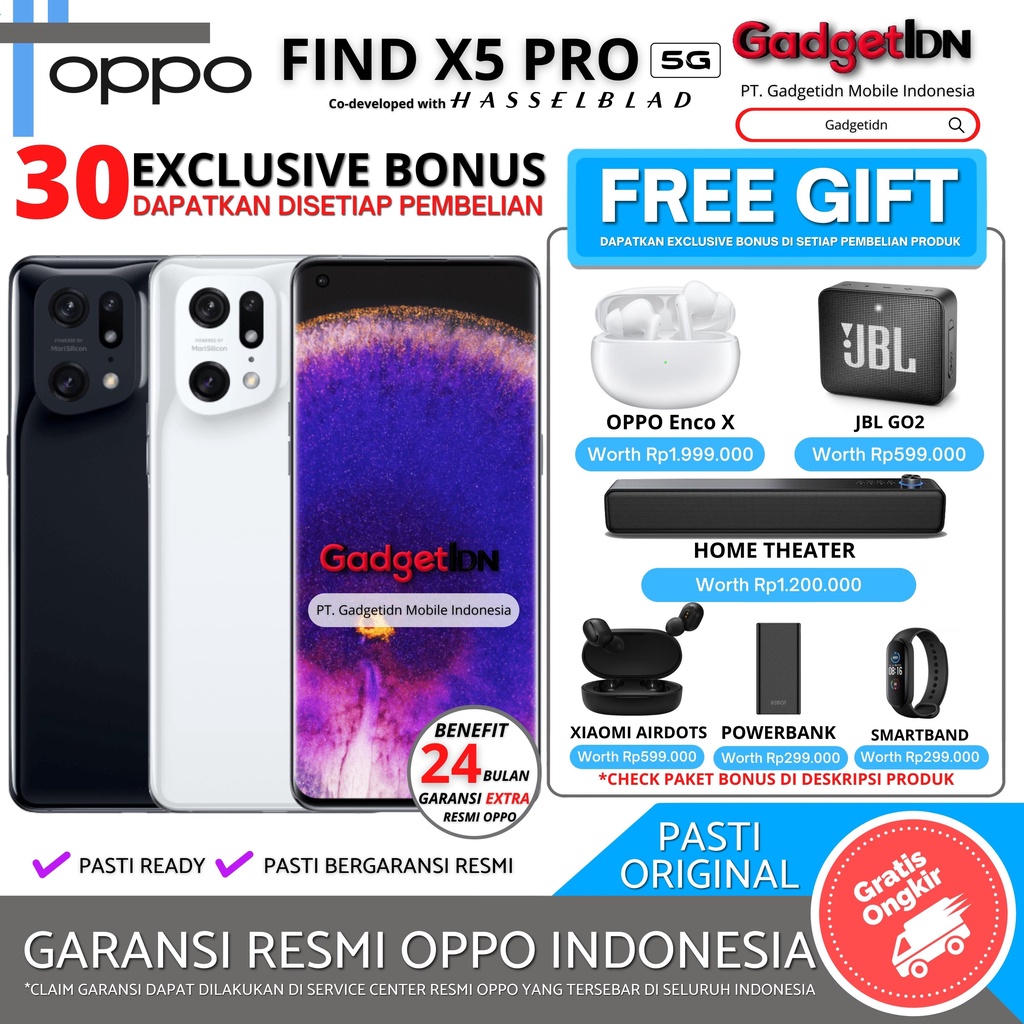 OPPO FIND X5 PRO 12/256GB 5G NFC HASSELBLAD GARANSI RESMI OPPO