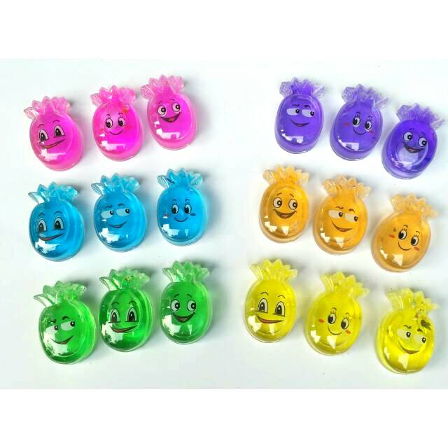 Slime Hello Kitty / Nanas Rainbow Mini Lucu Murah