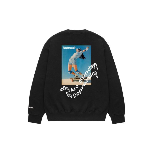 Kasetrusak Crewneck Sunday Depression Black