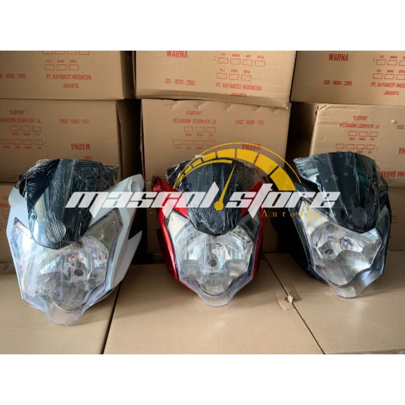 COVER BATOK KEPALA DEPAN & REFLEKTOR LAMPU MOTOR YAMAHA VIXION NEW ADVANCE NVA 2015 2016 TERLARIS