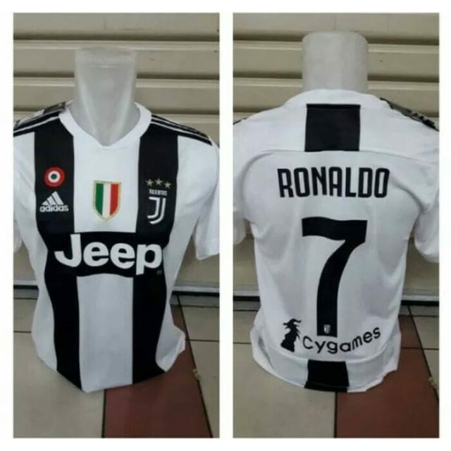 Jersey Juventus Home Fullpatch RONALDO Cygames 2018/2019