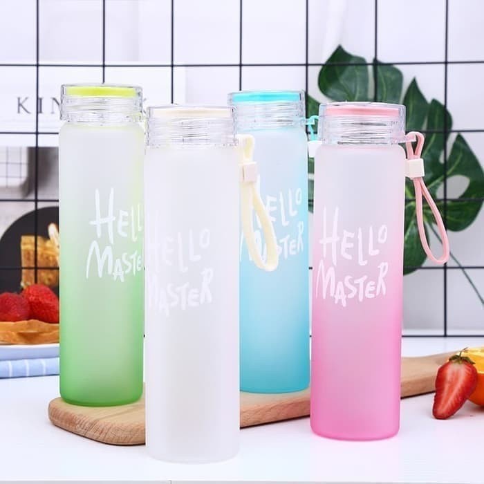 BOTOL MINUM HELLO MASTER KACA BOTOL MINUM ANAK HELLO MASTER 500ML