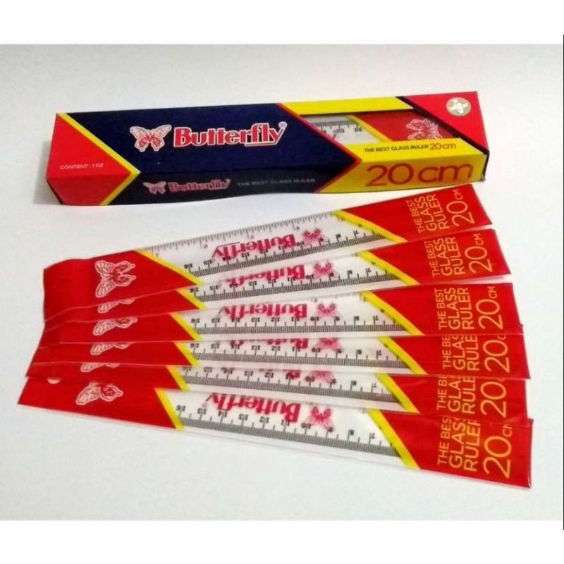 

Butterfly penggaris/mistar 20cm