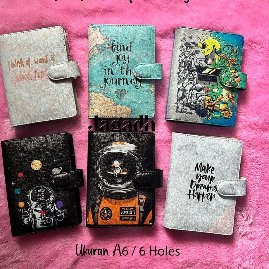

Terbaru! Binder Motip Printing Ukuran A6 / 6 Holes ,.