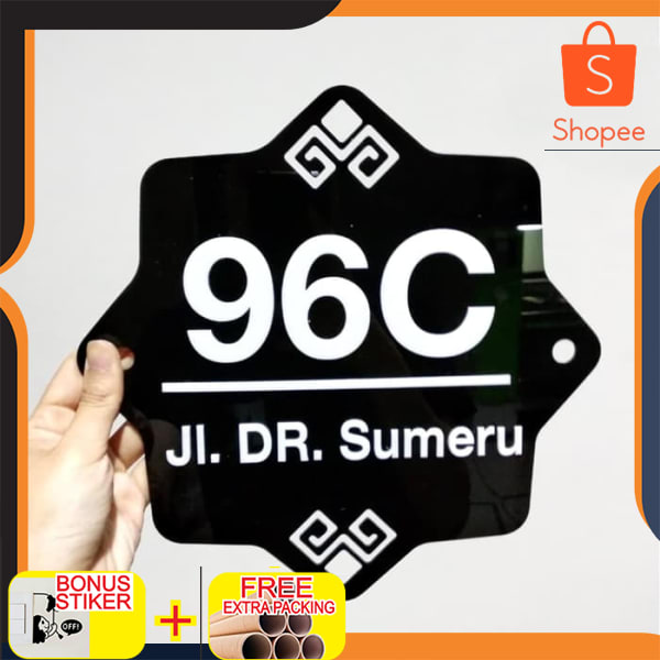 

Nomor Rumah Acrylic Timbul 25cm - 25cm Keren