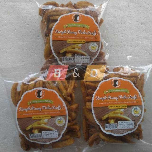 

IYEN. Keripik Pisang Muli Khas Lampung Netto 130 Gram.