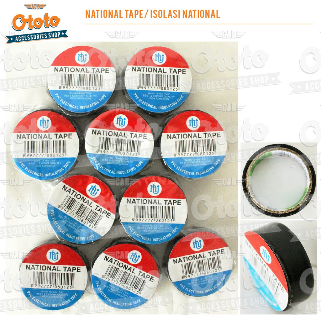 

Isolasi Listrik PVC National (isi 10roll)