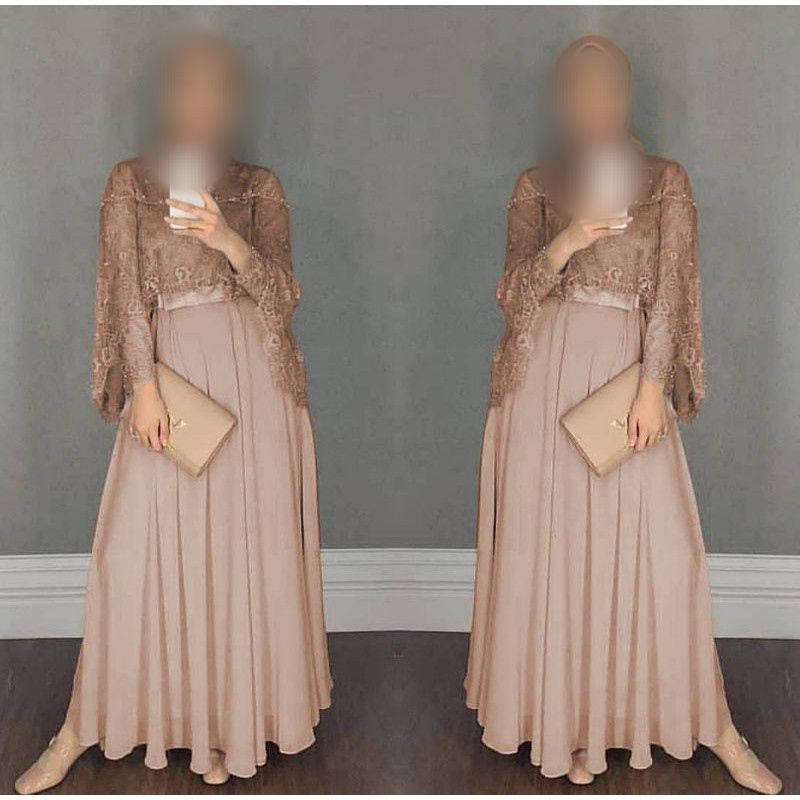 DRESS KONDANGAN / DRESS BRUKAT MAXI CHIKITA GAMIS / DRESS MUSLIMAH