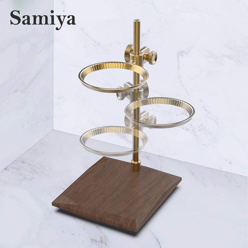 timemore muse pour over stand / tiang holder dripper V60 walnut wood brass