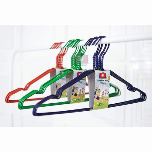 [DEASTORE] GANTUNGAN BAJU DEWASA - HANGER KAWAT WARNA STAINLESS STEEL 10 PCS KUAT TAHAN LAMA