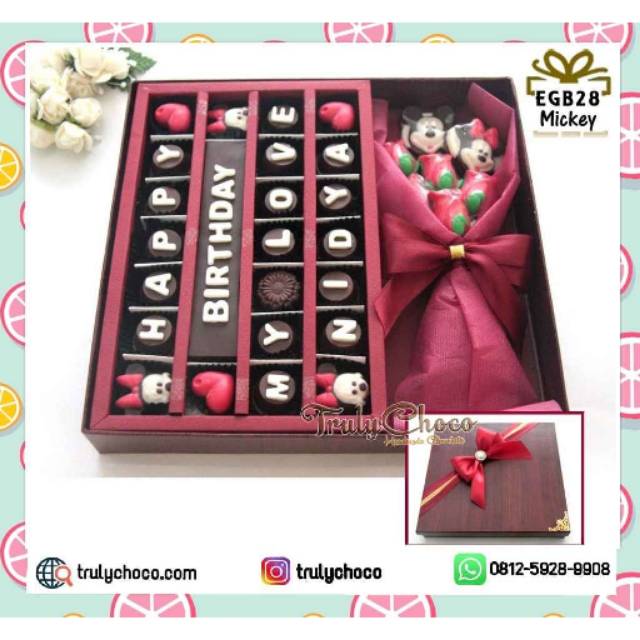 

Kado ulang tahun anniversary coklat trulychoco mickey minnie
