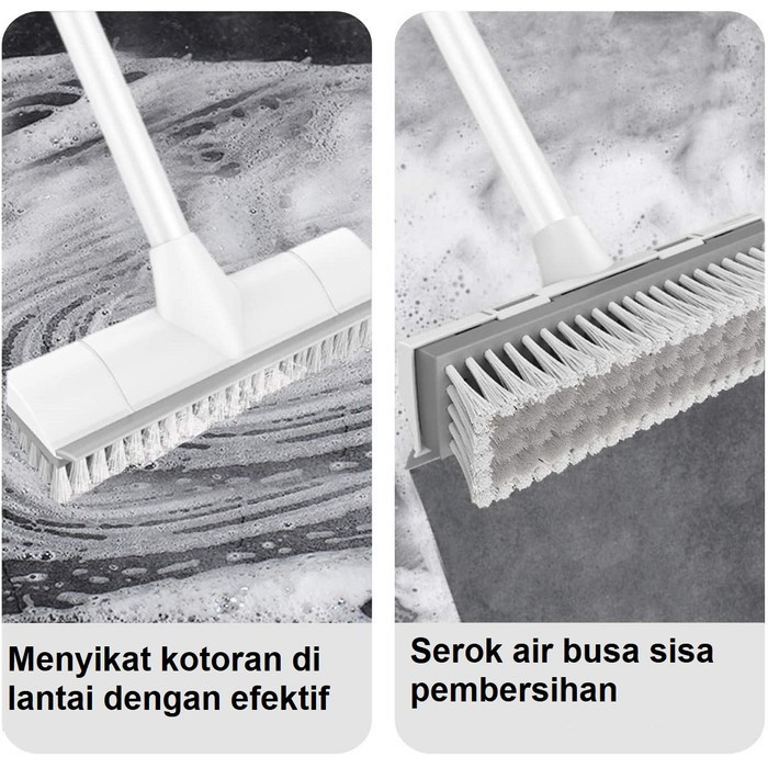 Sikat Lantai 2in1 Sikat WC Pendorong Lantai Wiper Lantai Multifungsi