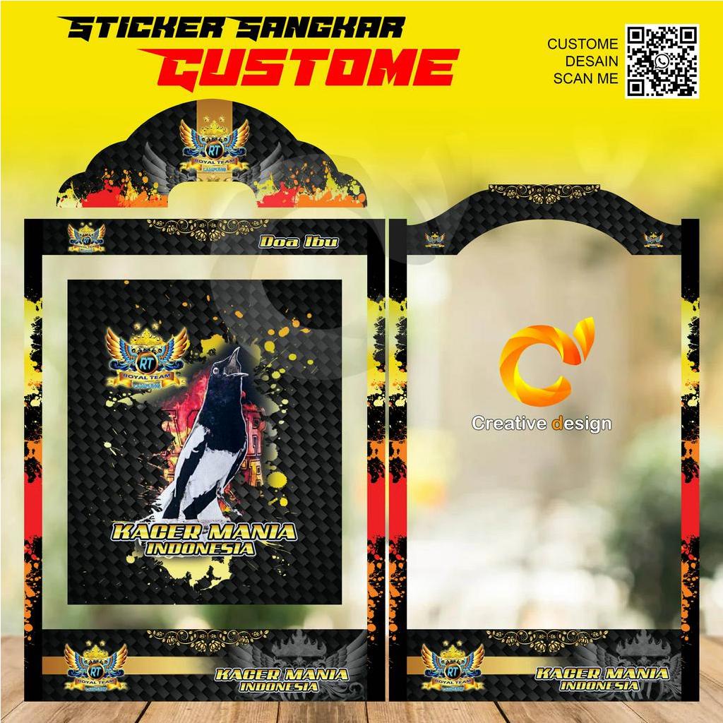 STICKER DECAL SANGKAR KOTAK KIPAS CUSTOME