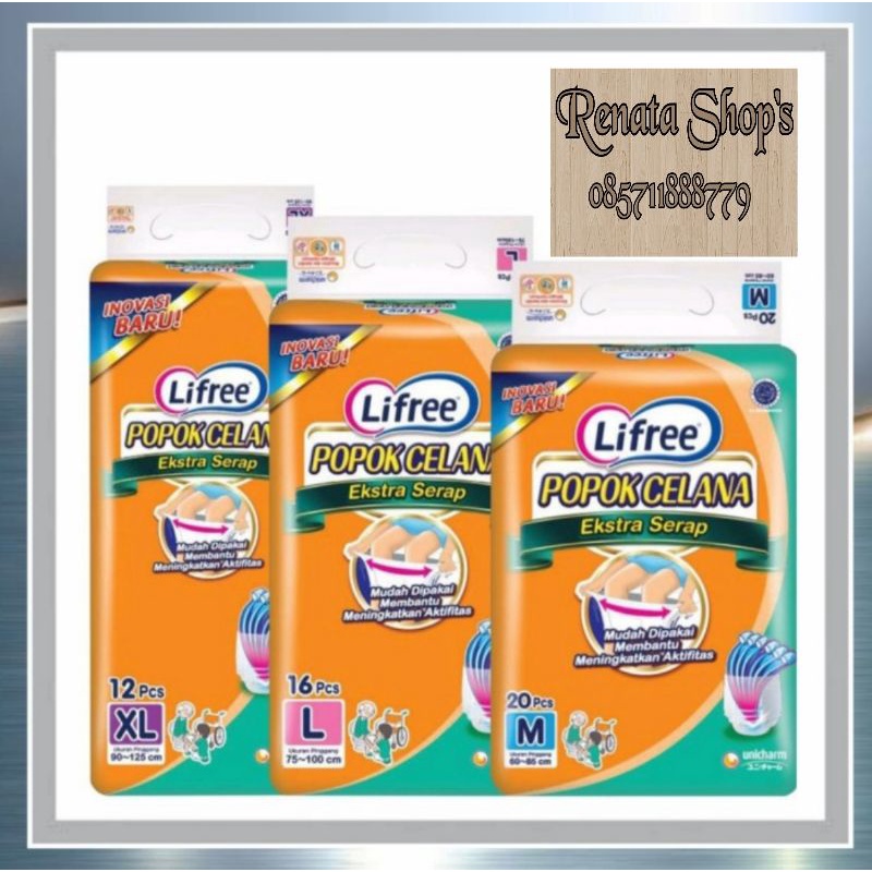Lifree pants/ Lifefree Celana / Life Free Popok Celana / M/L/XL