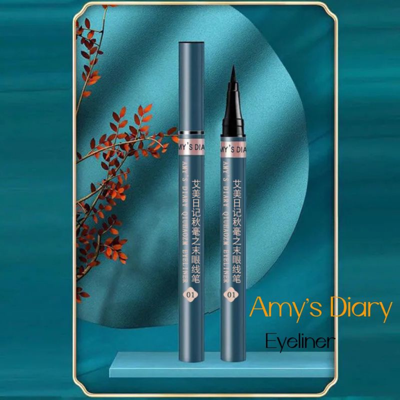 EYELINER AMY'S DIARY BLACK BROWN WATERPROOF LIQUID PEN SMOOTH COLOR MILD FORMULA EYELINER SPIDOL