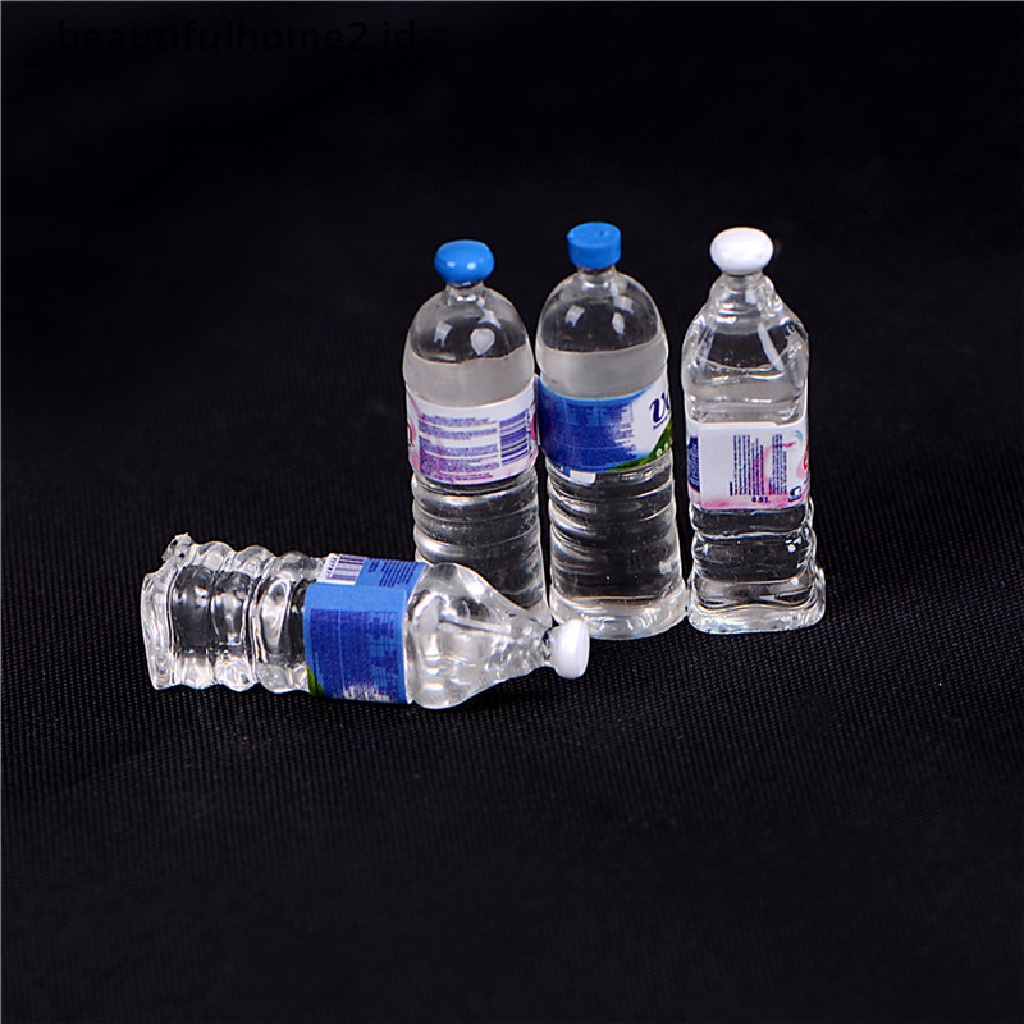 (Beautifulhome2.Id) 4pcs Miniatur Botol Air Mineral Skala 1 / 6 1 / 12 Untuk Dekorasi Rumah Boneka