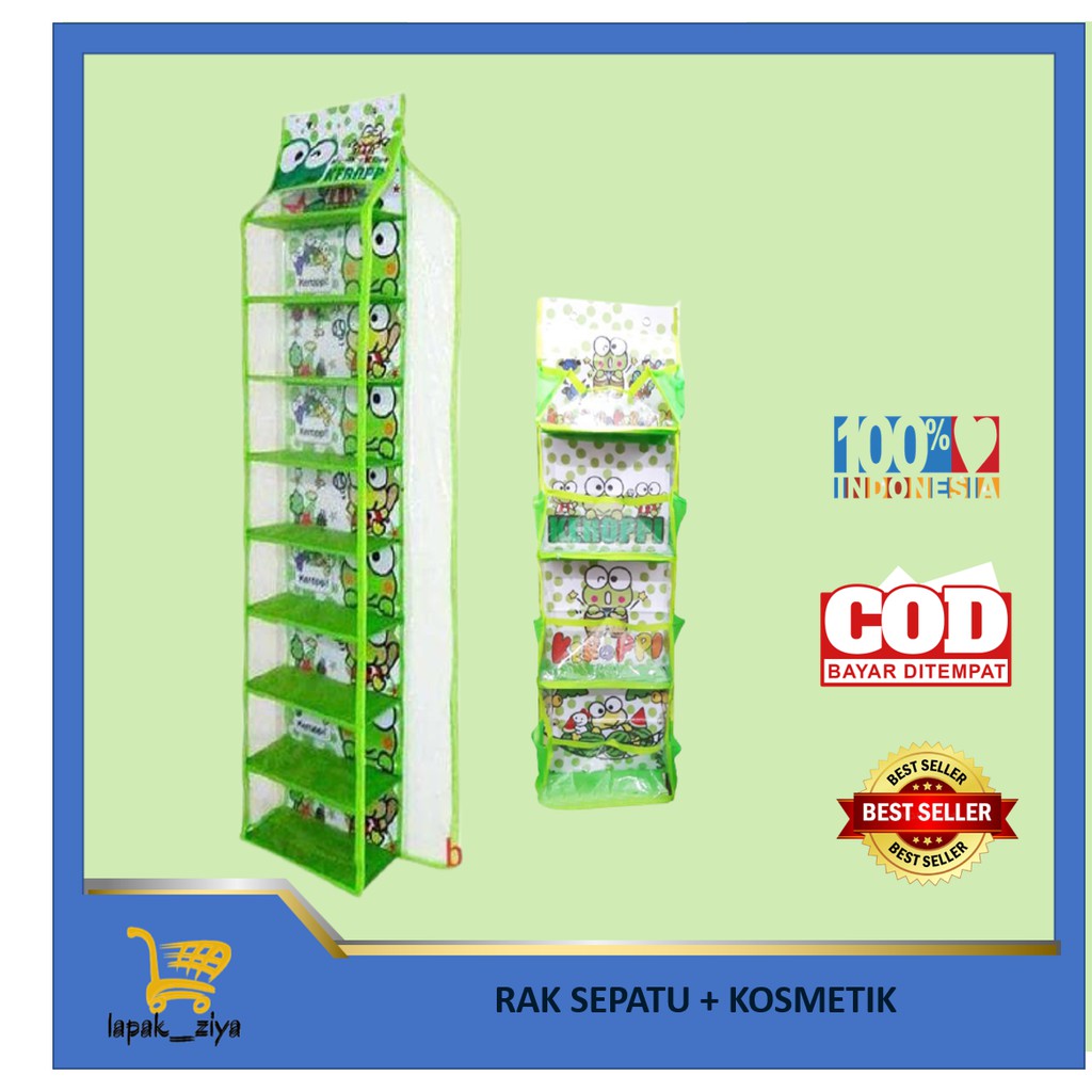 RAK SET GANTUNG 2IN1 SEPATU+KOSMETIK