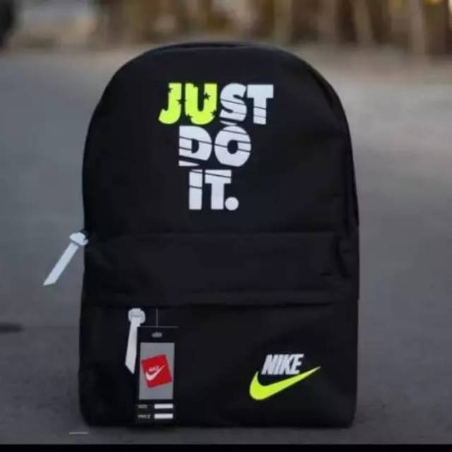 Tas Ransel Sekolah / tas punggung / Olahraga Pria Wanita NIKE JUST DO IT/ Ransel Nike HITAM