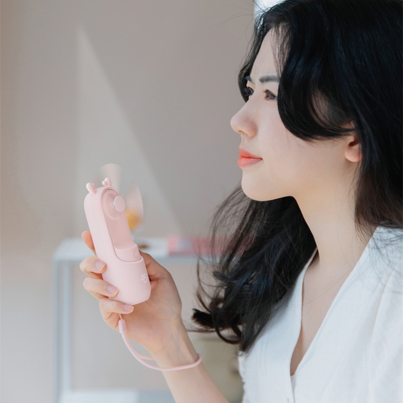 USB Kipas angin mini isi ulang/portabel/Neck Kipas Angin Leher portable Kipas USB + Power bank + Flash light 3in1 Portable Fan Handheld Fan