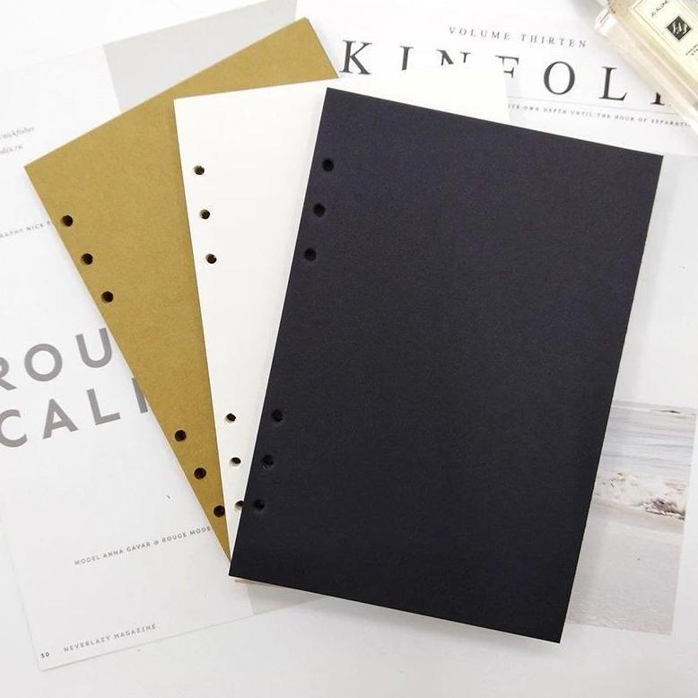 

[KODE PRODUK 0J9OG3776] Refill Binder hitam kraft 6 ring A4 B5 A5 A6 40 lembar - isi binder berkualitas［thehanscorner］