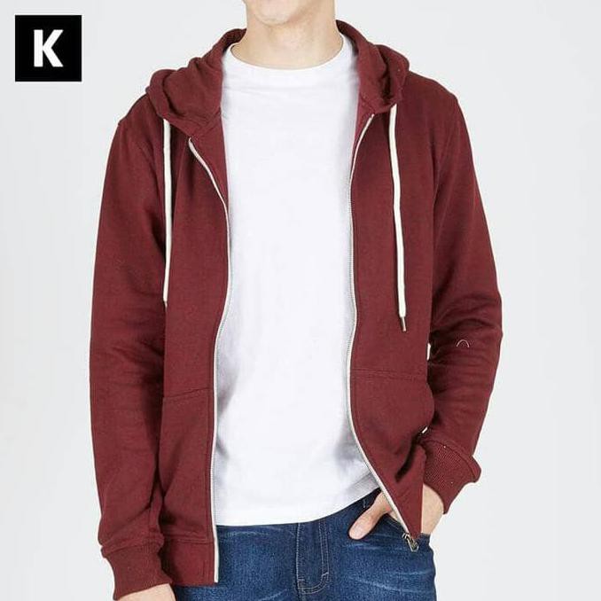 Jaket Hoodie Pria 3 Second Men 23 Polos Maroon