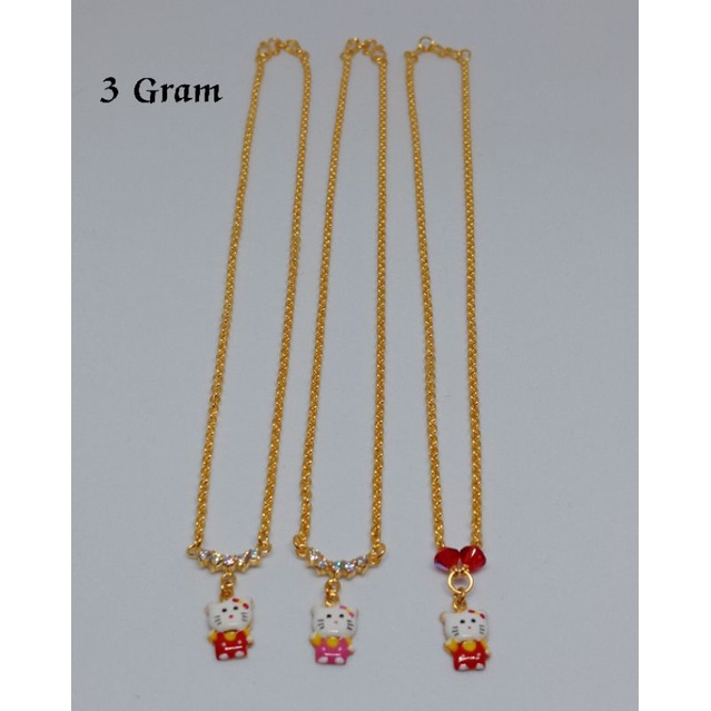 Kalung emas muda anak hello kitty 3Gram