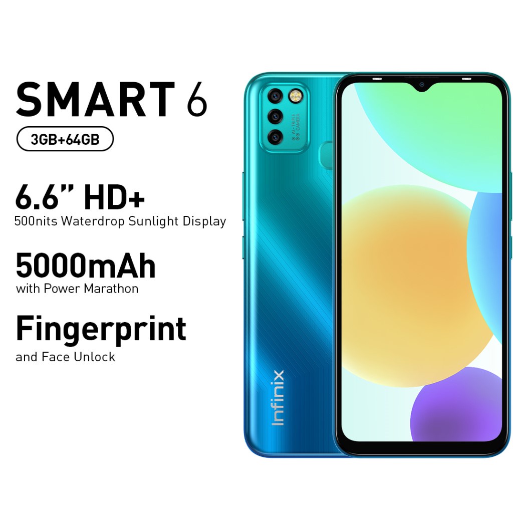 Infinix Smart 6 3/64GB Murah Bergaransi [Cek Deskripsi]