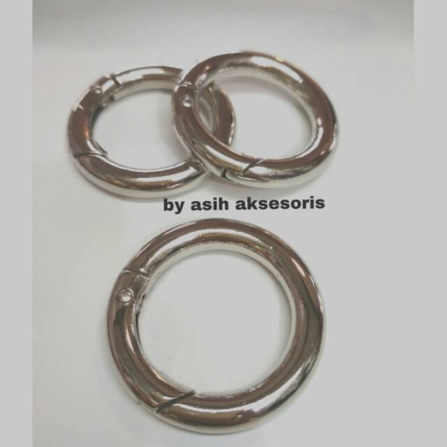 Ring bulat buka 2,5cm nikel @1 PCS