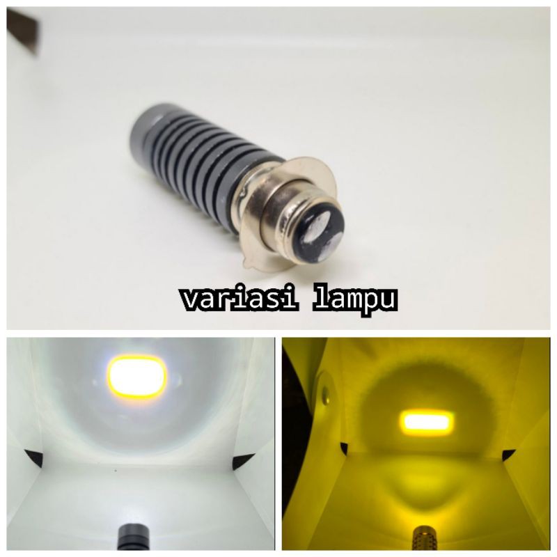 lampu depan utama motor led h6 m5 lensa 2 warna