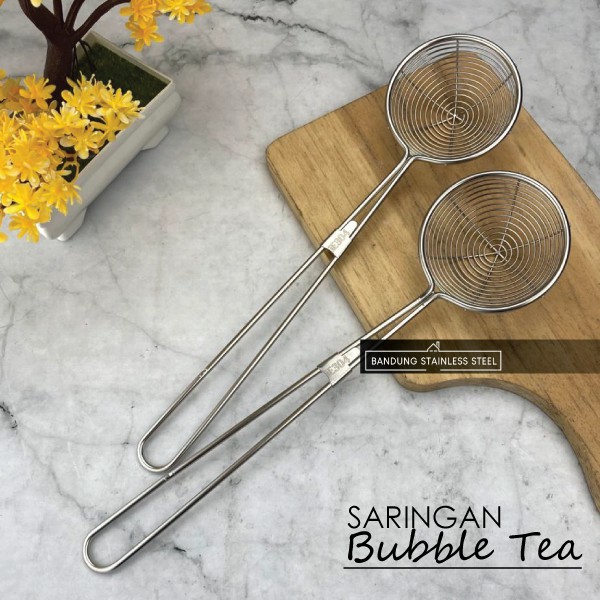 SUS304 Saringan Bubble Tea Kecil Daging Hotpot Shabu Stainless Tebal Multifungsi