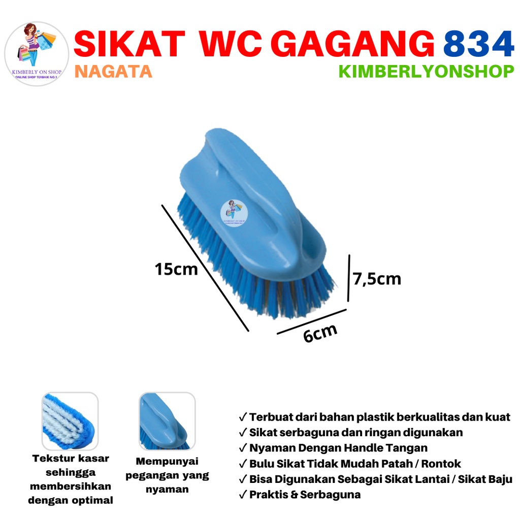 Sikat Lantai WC Gagang 834 Ngt Nagata