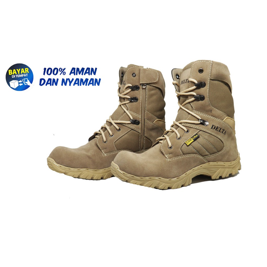  sepatu  delta  hiking adventure premium 8 inchi sol karet 