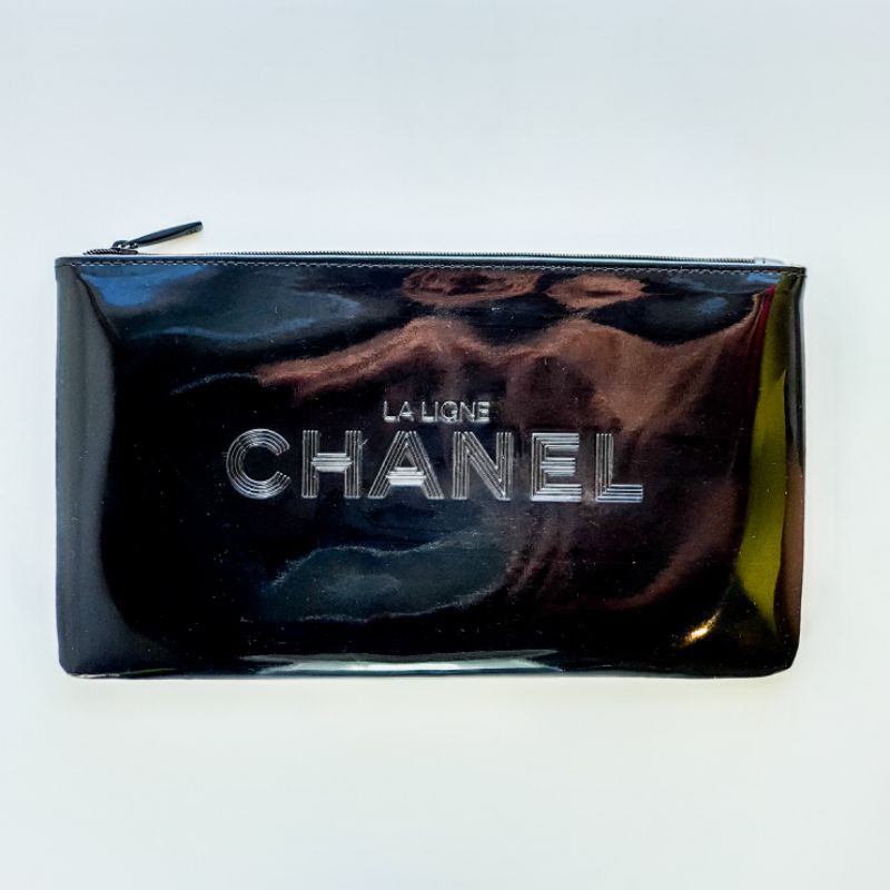 [Merchandise] Chanel La Ligne Sleek Black Makeup Cosmetic Pouch Bag Sleeve