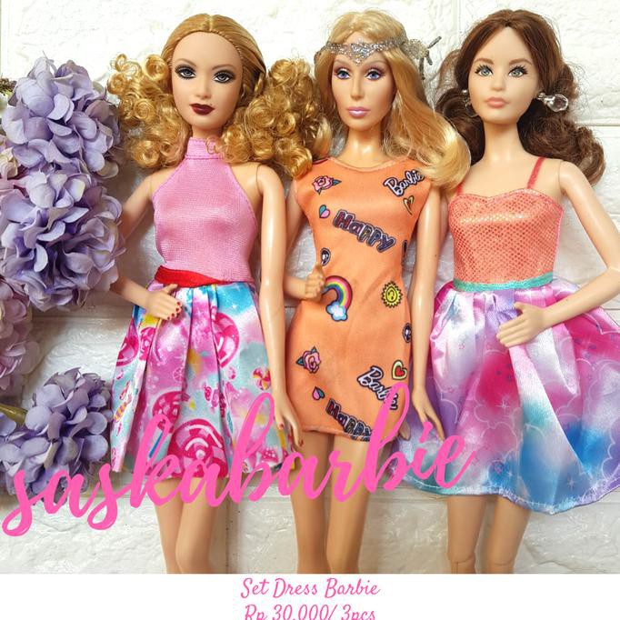 020 / Baju Barbie ( 3Dress ) / Barbie Doll / Boneka / Original Mattel