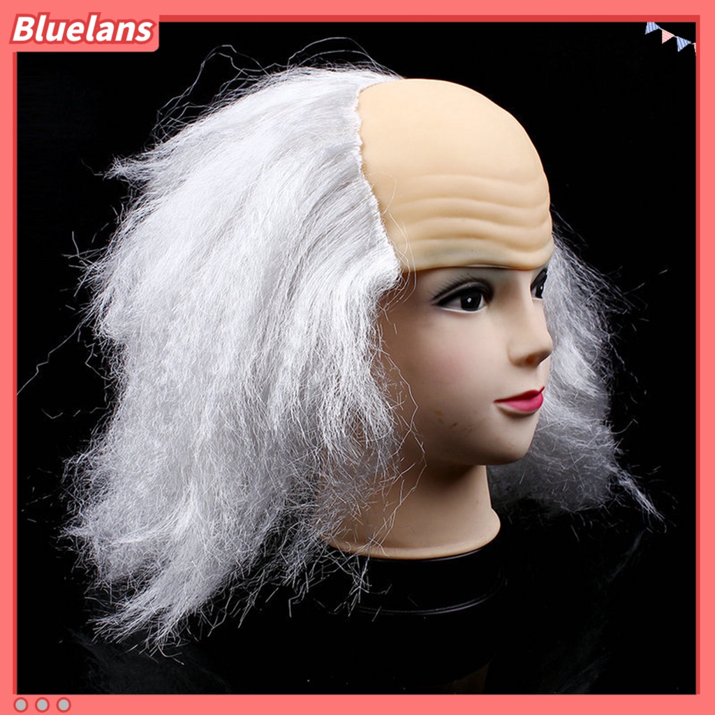 Wig Rambut Botak Palsu Universal Bahan Lateks Dapat Digunakan Kembali Untuk Cosplay Halloween