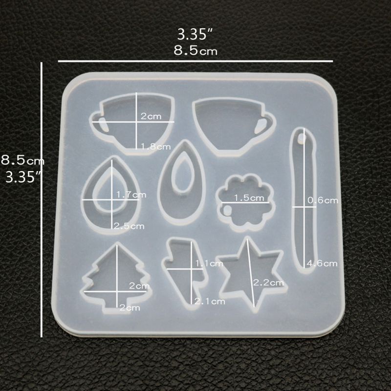 SIY  DIY Earrings Necklace Pendant Epoxy Resin Mold Cup Teardrop Star Tree Bar Pendant Silicone Mold Jewelry Making Tools