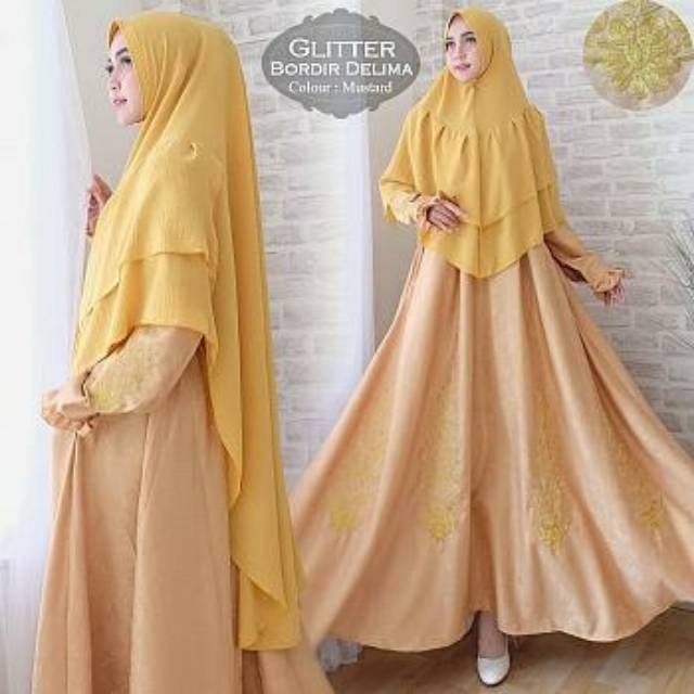 DSBO - Syar'i Glitter Embos Delima - Gamis
