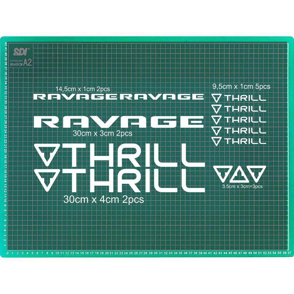 sticker cutting thrill ravage/cutting sticker frame sepeda/sticker sepeda