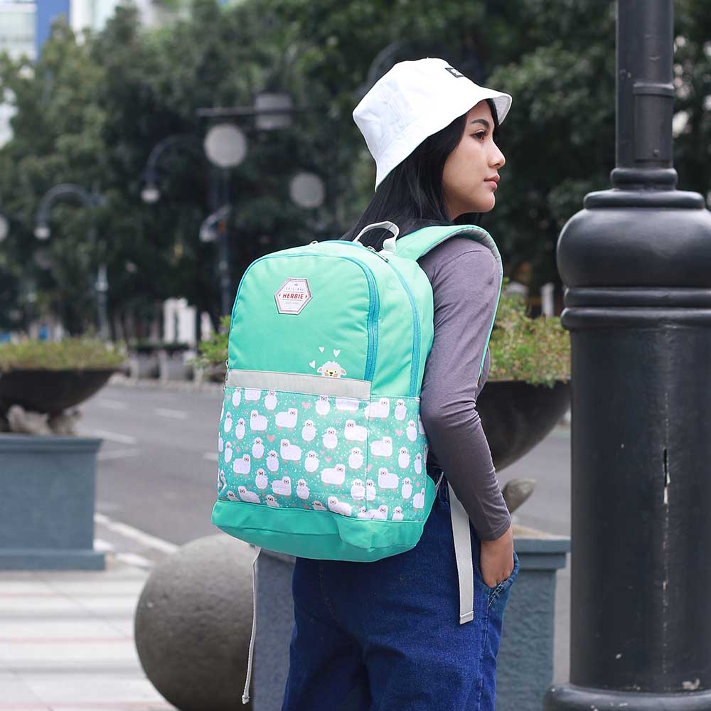 tas sekolah wanita murah,tas backpack wanita,tas sekolah murah,tas kuliah murah,tas ransel laptop wanita+raincoat ASN177